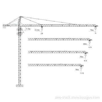XCMG Tower Crane Qtz400 (7050-25) 25t Max Load